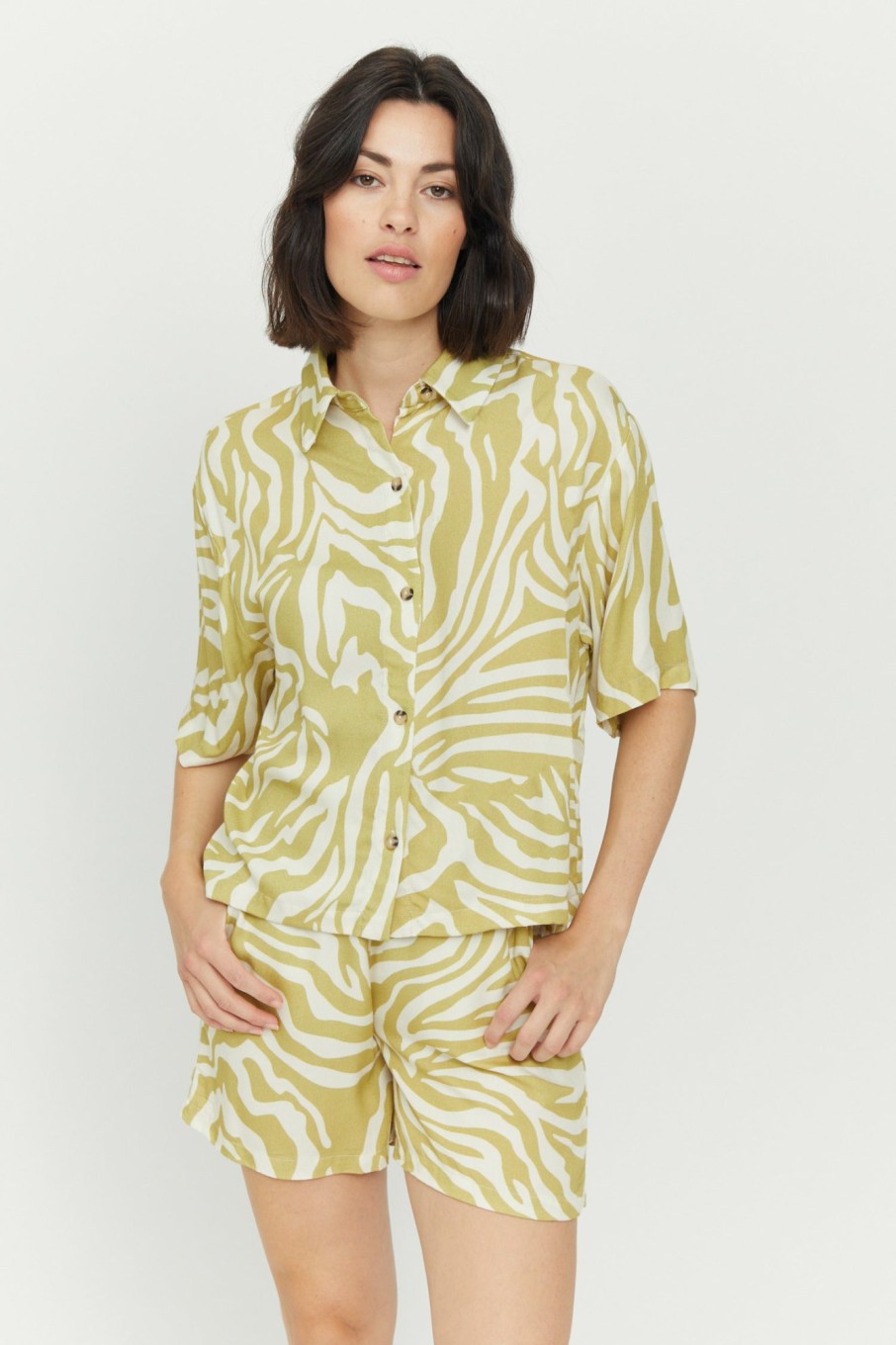 DAMEN Mazine | Roja Printed Blouse Celery Green/Printed