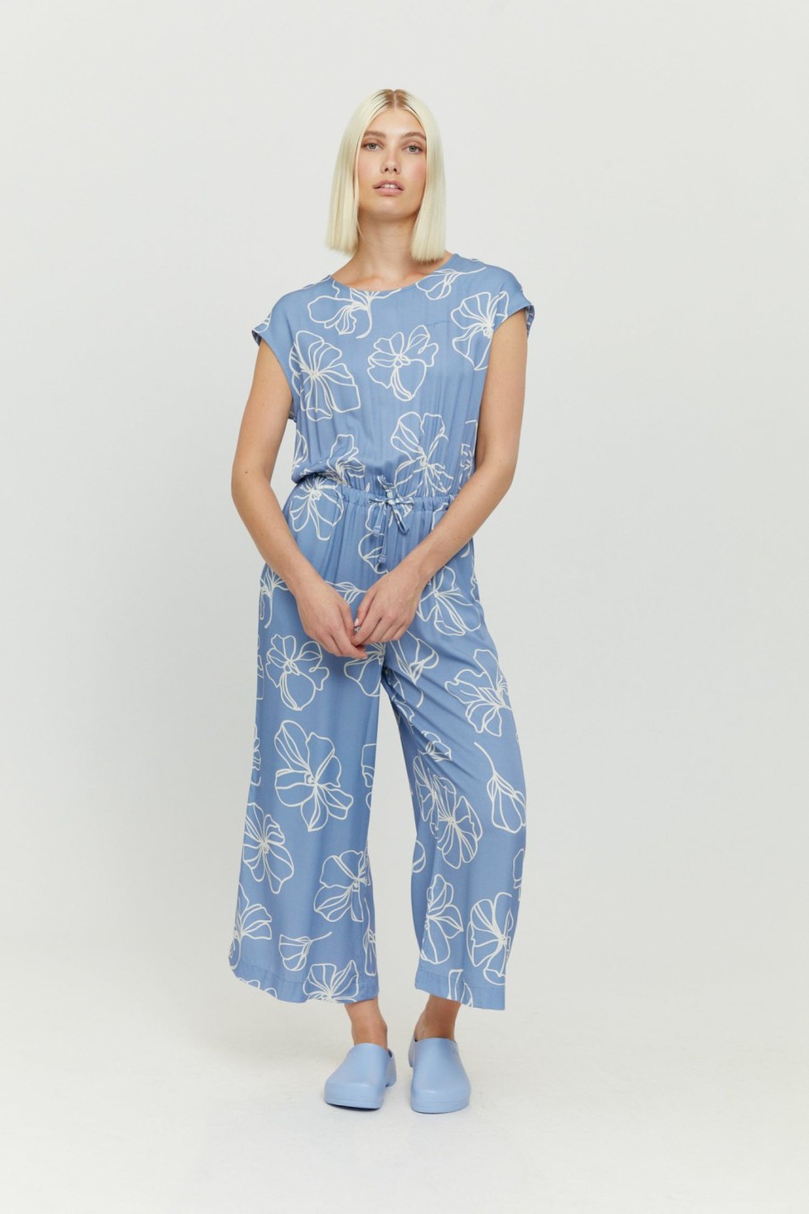 DAMEN Mazine | Marisa Printed Jumpsuit Blue Lilac/Printed