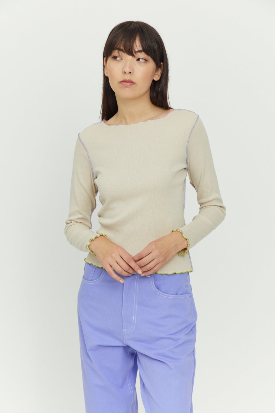 DAMEN Mazine | Noti Longsleeve Eggshell